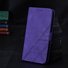 Custodia Portafoglio In Pelle Cover con Supporto Y02B per Samsung Galaxy A02 Viola