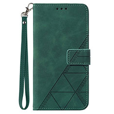 Custodia Portafoglio In Pelle Cover con Supporto Y02B per Samsung Galaxy S20 FE 4G Verde