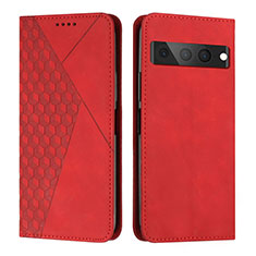 Custodia Portafoglio In Pelle Cover con Supporto Y02X per Google Pixel 7 Pro 5G Rosso