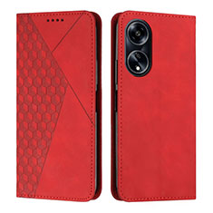 Custodia Portafoglio In Pelle Cover con Supporto Y02X per Huawei Honor X5 Plus Rosso