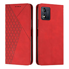 Custodia Portafoglio In Pelle Cover con Supporto Y02X per Motorola Moto E13 Rosso