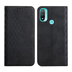 Custodia Portafoglio In Pelle Cover con Supporto Y02X per Motorola Moto E20 Nero