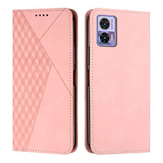 Custodia Portafoglio In Pelle Cover con Supporto Y02X per Motorola Moto Edge 30 Lite 5G Oro Rosa