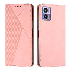 Custodia Portafoglio In Pelle Cover con Supporto Y02X per Motorola Moto Edge 30 Neo 5G Oro Rosa