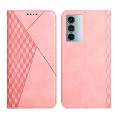 Custodia Portafoglio In Pelle Cover con Supporto Y02X per Motorola Moto Edge S30 5G Oro Rosa