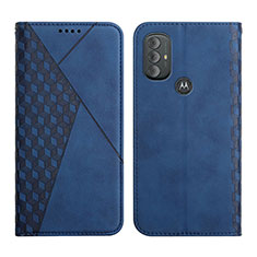 Custodia Portafoglio In Pelle Cover con Supporto Y02X per Motorola Moto G Play (2023) Blu