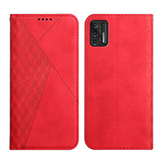 Custodia Portafoglio In Pelle Cover con Supporto Y02X per Motorola Moto G Stylus (2021) Rosso