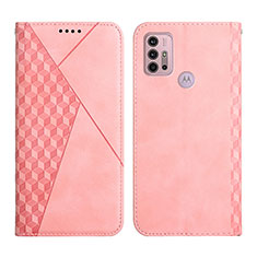 Custodia Portafoglio In Pelle Cover con Supporto Y02X per Motorola Moto G30 Oro Rosa