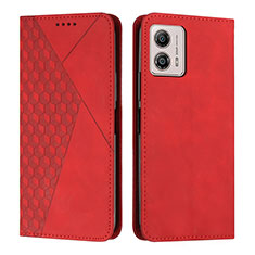 Custodia Portafoglio In Pelle Cover con Supporto Y02X per Motorola Moto G53y 5G Rosso