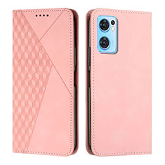 Custodia Portafoglio In Pelle Cover con Supporto Y02X per OnePlus Nord CE 2 5G Oro Rosa