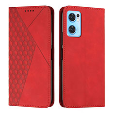 Custodia Portafoglio In Pelle Cover con Supporto Y02X per OnePlus Nord CE 2 5G Rosso