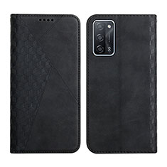 Custodia Portafoglio In Pelle Cover con Supporto Y02X per Oppo A53s 5G Nero