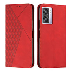 Custodia Portafoglio In Pelle Cover con Supporto Y02X per Oppo A57 5G Rosso