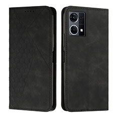 Custodia Portafoglio In Pelle Cover con Supporto Y02X per Oppo F21s Pro 4G Nero