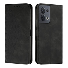 Custodia Portafoglio In Pelle Cover con Supporto Y02X per Oppo Reno9 Pro 5G Nero