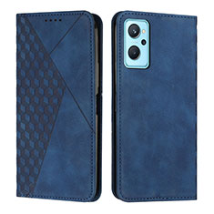 Custodia Portafoglio In Pelle Cover con Supporto Y02X per Realme 10T 5G Blu