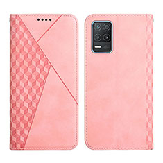 Custodia Portafoglio In Pelle Cover con Supporto Y02X per Realme 8s 5G Oro Rosa