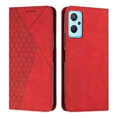 Custodia Portafoglio In Pelle Cover con Supporto Y02X per Realme 9i 5G Rosso