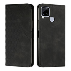 Custodia Portafoglio In Pelle Cover con Supporto Y02X per Realme C12 Nero