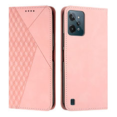 Custodia Portafoglio In Pelle Cover con Supporto Y02X per Realme C31 Oro Rosa