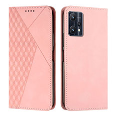 Custodia Portafoglio In Pelle Cover con Supporto Y02X per Realme Q5 5G Oro Rosa