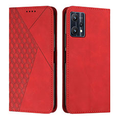 Custodia Portafoglio In Pelle Cover con Supporto Y02X per Realme V25 5G Rosso