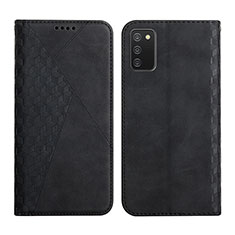 Custodia Portafoglio In Pelle Cover con Supporto Y02X per Samsung Galaxy A03s Nero