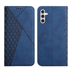 Custodia Portafoglio In Pelle Cover con Supporto Y02X per Samsung Galaxy A04s Blu