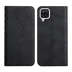 Custodia Portafoglio In Pelle Cover con Supporto Y02X per Samsung Galaxy A12 Nero