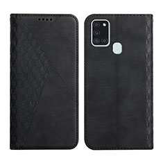 Custodia Portafoglio In Pelle Cover con Supporto Y02X per Samsung Galaxy A21s Nero