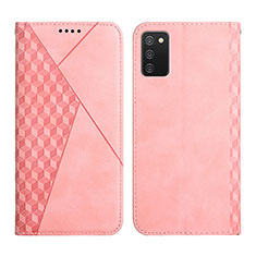 Custodia Portafoglio In Pelle Cover con Supporto Y02X per Samsung Galaxy M02s Oro Rosa