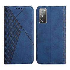 Custodia Portafoglio In Pelle Cover con Supporto Y02X per Samsung Galaxy S20 FE 5G Blu