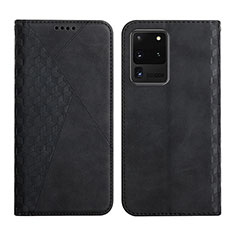 Custodia Portafoglio In Pelle Cover con Supporto Y02X per Samsung Galaxy S20 Ultra Nero