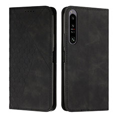 Custodia Portafoglio In Pelle Cover con Supporto Y02X per Sony Xperia 1 IV SO-51C Nero