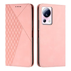 Custodia Portafoglio In Pelle Cover con Supporto Y02X per Xiaomi Civi 2 5G Oro Rosa