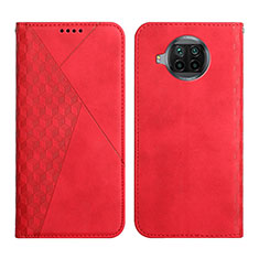 Custodia Portafoglio In Pelle Cover con Supporto Y02X per Xiaomi Mi 10i 5G Rosso