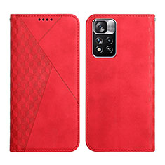 Custodia Portafoglio In Pelle Cover con Supporto Y02X per Xiaomi Mi 11i 5G (2022) Rosso