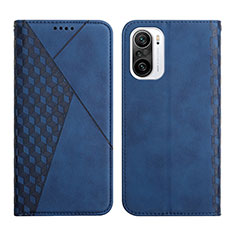 Custodia Portafoglio In Pelle Cover con Supporto Y02X per Xiaomi Mi 11i 5G Blu