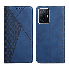 Custodia Portafoglio In Pelle Cover con Supporto Y02X per Xiaomi Mi 11T Pro 5G Blu