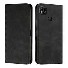 Custodia Portafoglio In Pelle Cover con Supporto Y02X per Xiaomi POCO C3 Nero