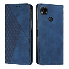 Custodia Portafoglio In Pelle Cover con Supporto Y02X per Xiaomi POCO C31 Blu