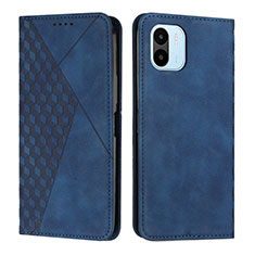 Custodia Portafoglio In Pelle Cover con Supporto Y02X per Xiaomi Poco C50 Blu