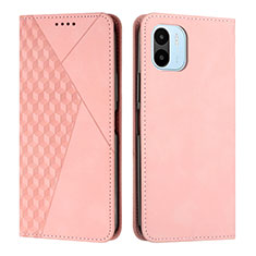 Custodia Portafoglio In Pelle Cover con Supporto Y02X per Xiaomi Poco C50 Oro Rosa