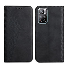 Custodia Portafoglio In Pelle Cover con Supporto Y02X per Xiaomi Poco M4 Pro 5G Nero