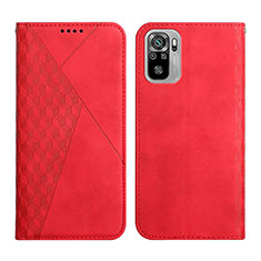 Custodia Portafoglio In Pelle Cover con Supporto Y02X per Xiaomi Poco M5S Rosso