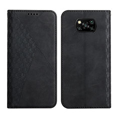 Custodia Portafoglio In Pelle Cover con Supporto Y02X per Xiaomi Poco X3 NFC Nero