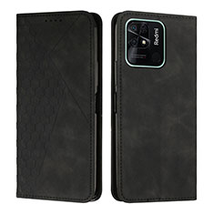 Custodia Portafoglio In Pelle Cover con Supporto Y02X per Xiaomi Redmi 10 India Nero