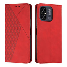 Custodia Portafoglio In Pelle Cover con Supporto Y02X per Xiaomi Redmi 11A 4G Rosso