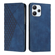 Custodia Portafoglio In Pelle Cover con Supporto Y02X per Xiaomi Redmi 12 4G Blu