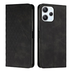 Custodia Portafoglio In Pelle Cover con Supporto Y02X per Xiaomi Redmi 12 4G Nero